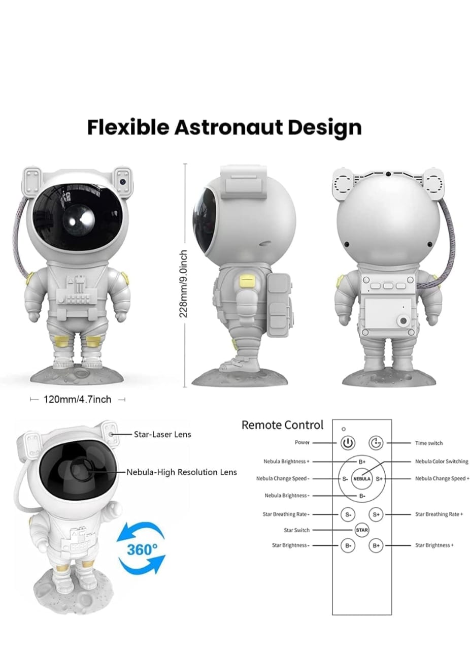 Astronaut Galaxy Projector Night Light – 360°