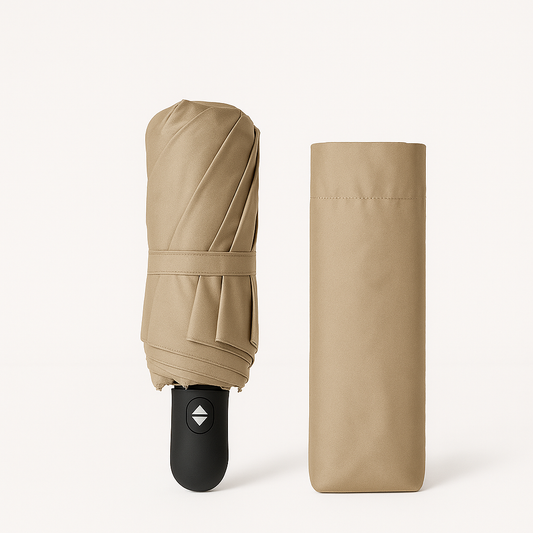 Beige automatic umbrella