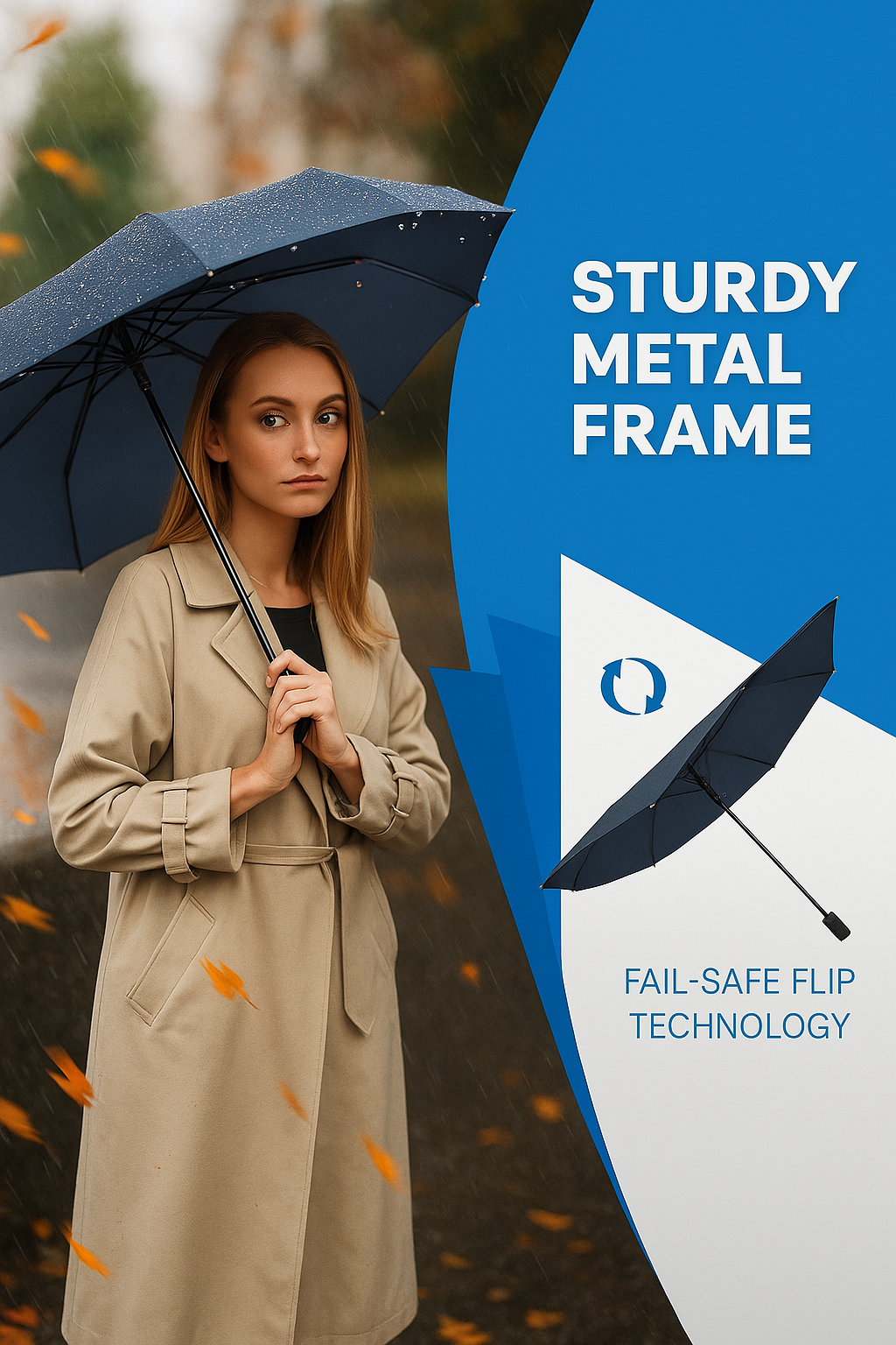Sky blue automatic umbrella